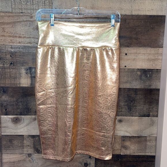 LuLaRoe Elegant Rose Gold Cassie Pencil Skirt, NWOT - Picture 3 of 8